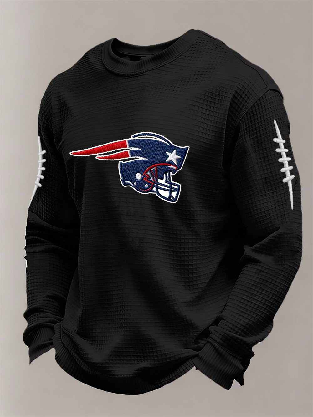 New England Football Waffle Long Sleeve Shirt Forever NE Patriots Merch Black T-Shirt New England Football Waffle Long Sleeve Shirt Forever NE Patriots Merch Black T-Shirt