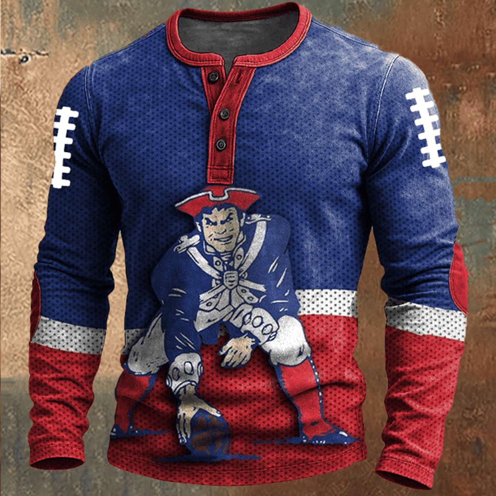 New England Patriots Button Long Sleeve Shirt Game Day Football Apparel Best Fan Gear
