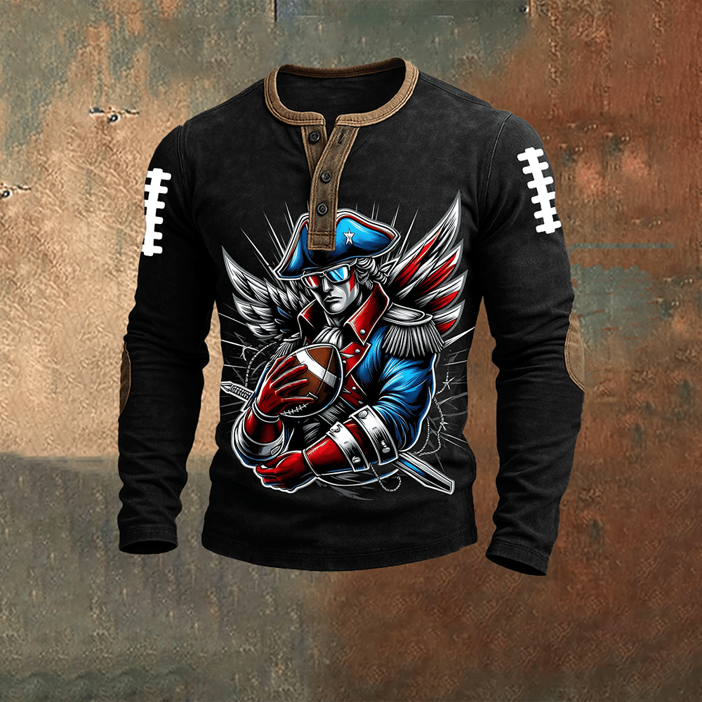 New England Patriots Football Button Long Sleeve Shirt Game Day Clothing Line