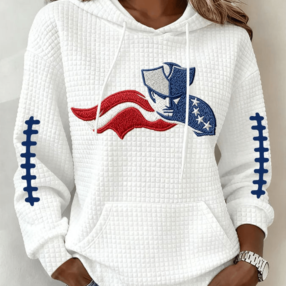New England Patriots Football Hoodie Game Day Hooded Sweatshirt Football Clothing