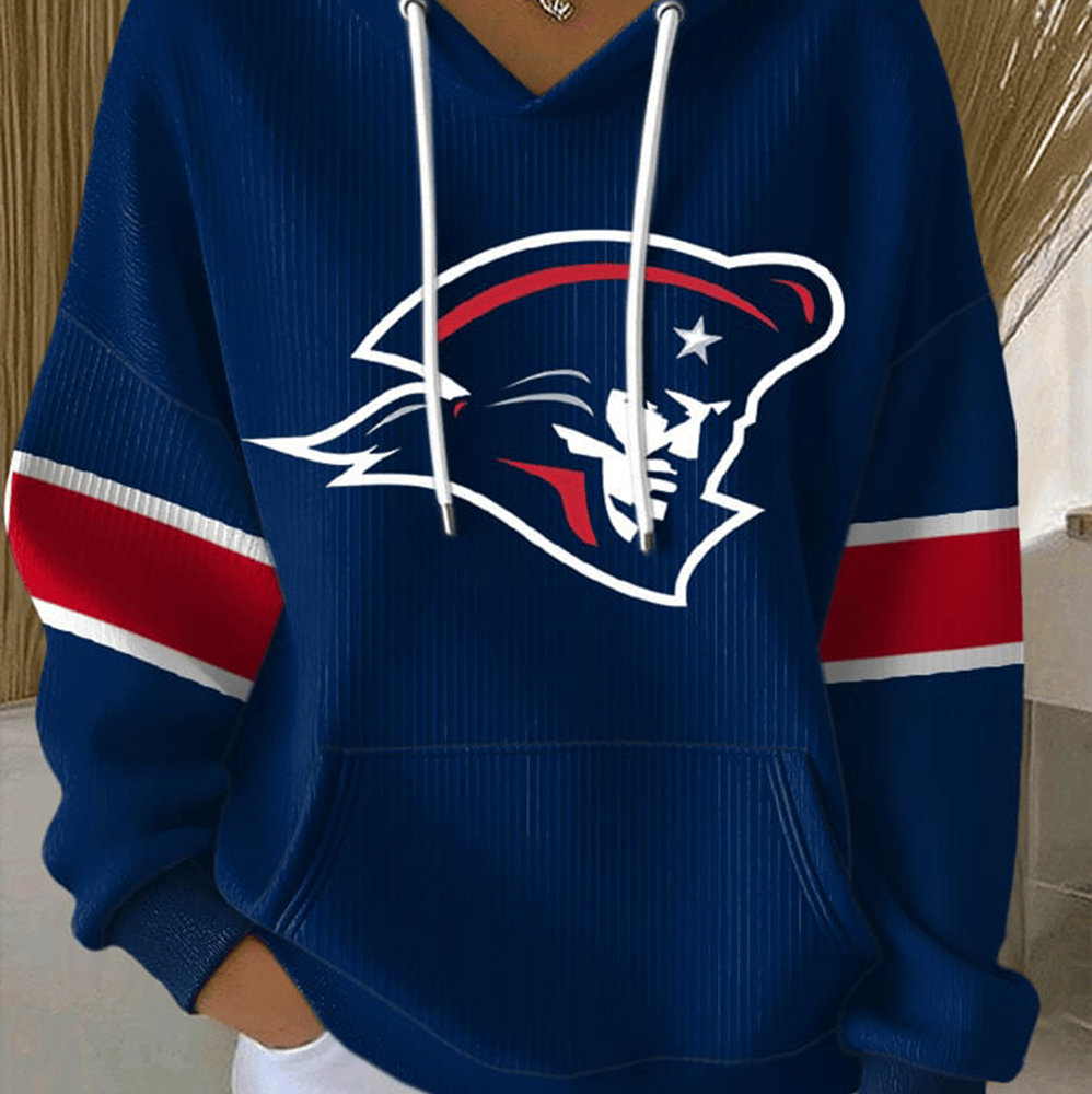 New England Patriots Football Hoodie Game Day Hooded Sweatshirt Football Fan Presents
