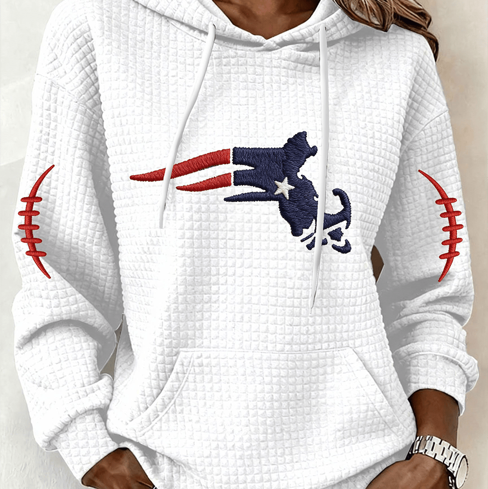 New England Patriots Football Hoodie Game Day Hooded Sweatshirt New England Patriots Fan Gifts