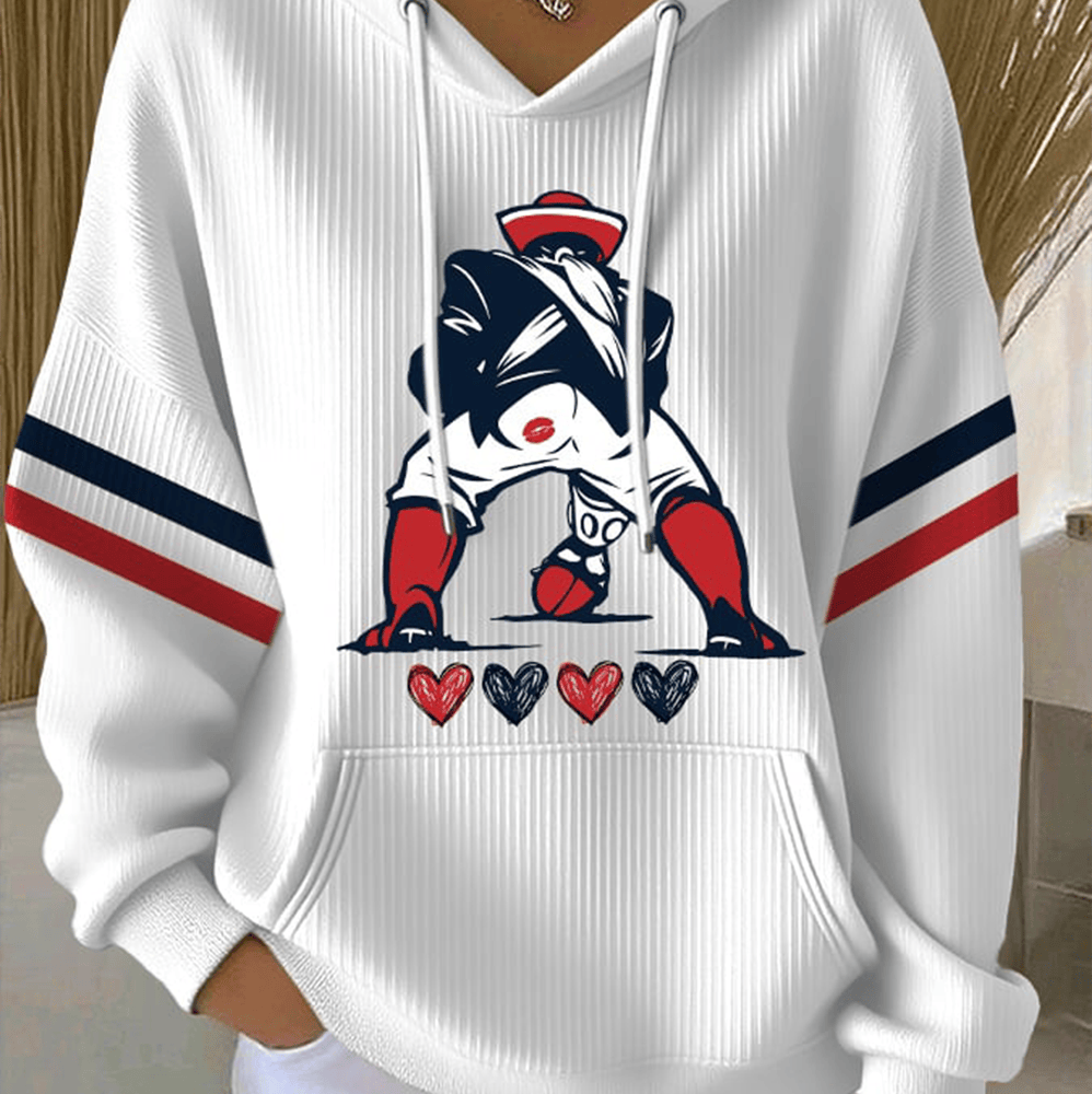New England Patriots Football Hoodie Game Day Merch Football Lover Gift Ideas
