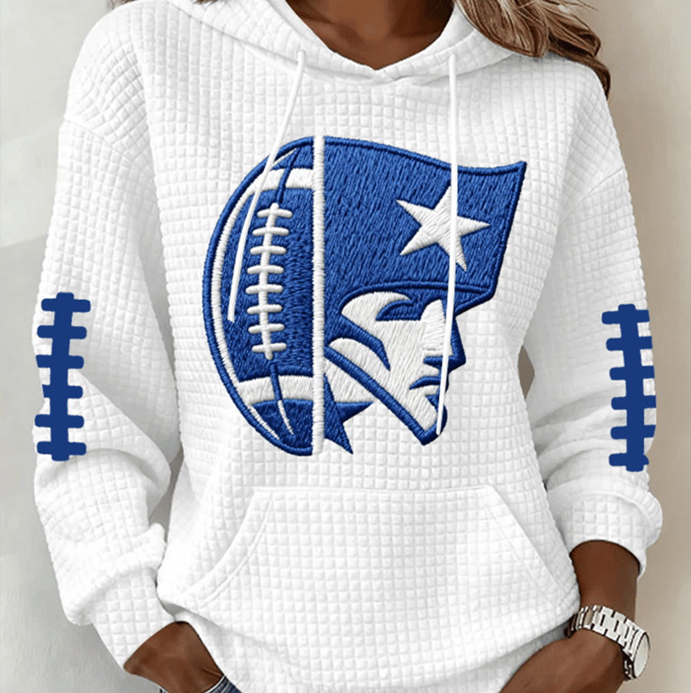 New England Patriots Football Hoodie Game Day Merchandise Football Gift For Her