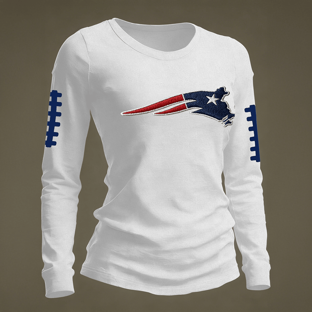 New England Patriots Football Long Sleeve Shirt Football Merch New England Patriots Clothing