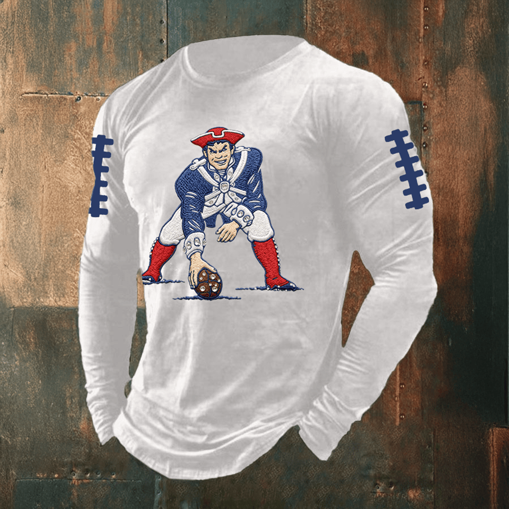 New England Patriots Football Long Sleeve Shirt Game Day Merch Fan Gear