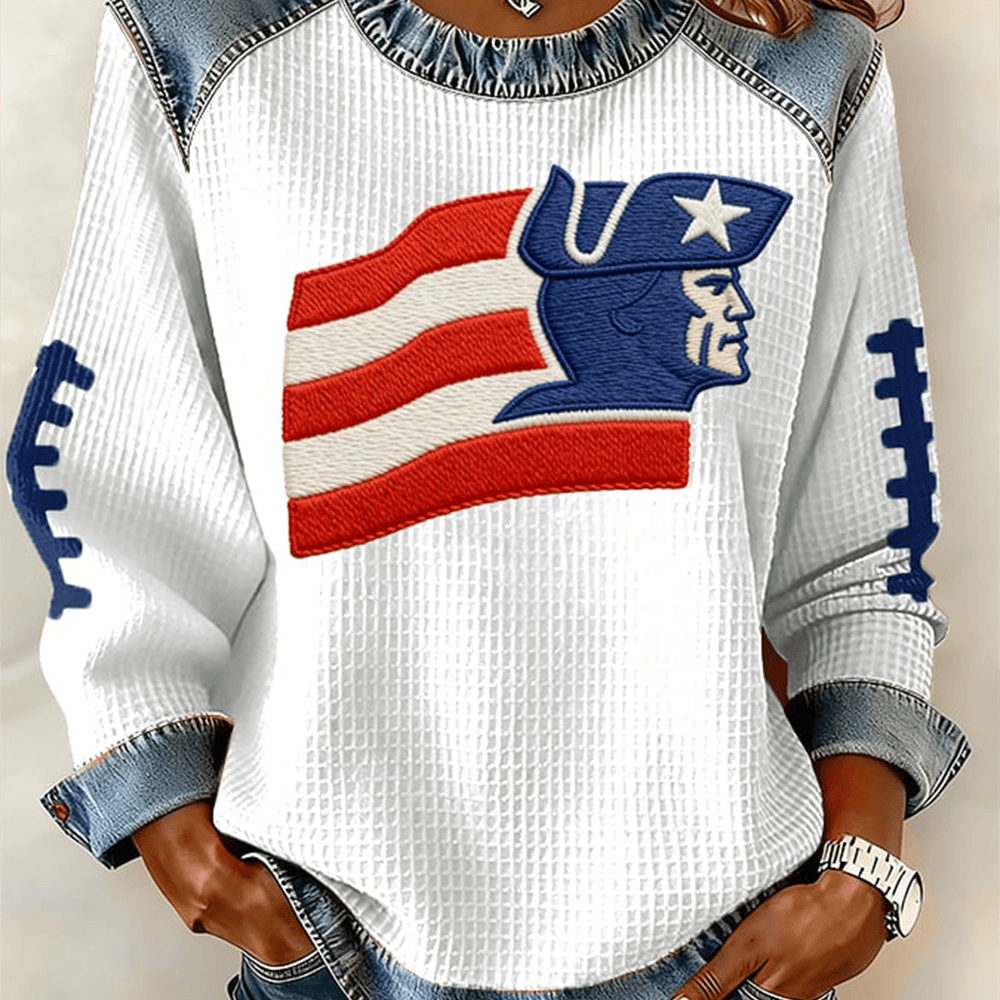 New England Patriots Football Sweatshirt Game Day Football Merch Fan Gear