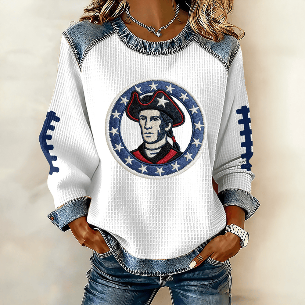 New England Patriots Football Sweatshirt Game Day Merch Gift Ideas For Girlfriend