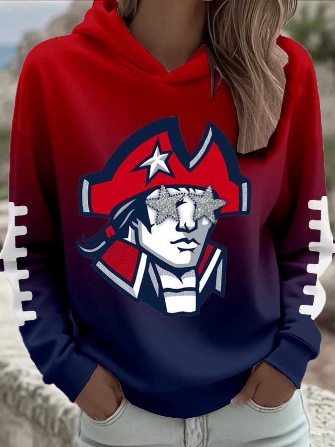 New England Patriots Merch Football Hoodie Pat Patriots Hooded Sweatshirt Football Gifts