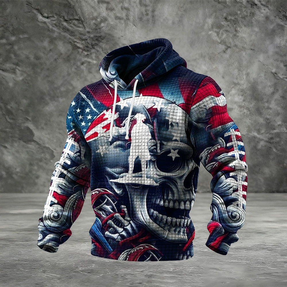 New England Patriots Merch Football Hoodie Skull Football Apparel Gift For Husband