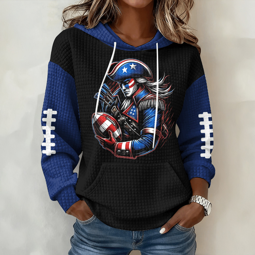 New England Patriots Merch Game Day Hoodie Pat Patriot Hooded Sweatshirt Mother Gifts