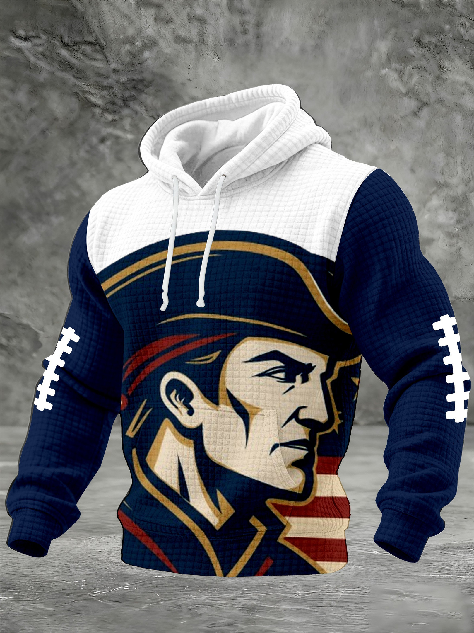 New England Patriots Merch Hoodie Game Day Football Hooded Sweatshirt Pats Nation Gift