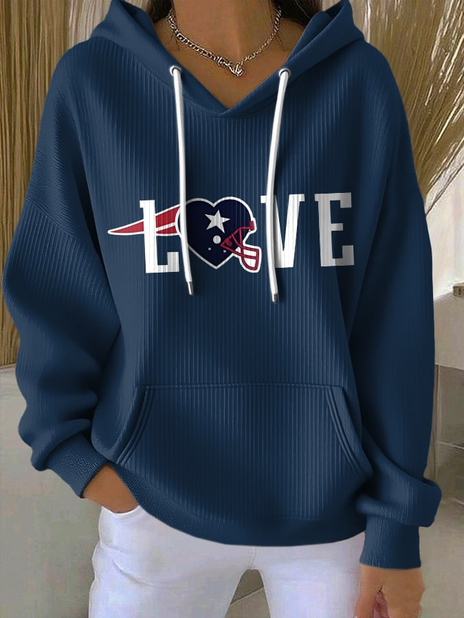 New England Patriots Merch Love Hoodie Pat Patriots Clothing Gifts For Wife