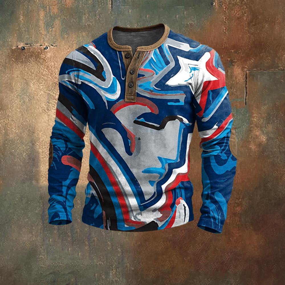 New England Patriots Merch Pat Patriot Football Button Long Sleeve Football Clothing