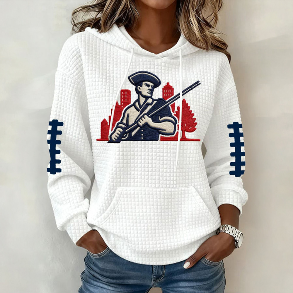 New England Patriots Merch Pat Patriot Football Hoodie Game Day Hoodie Present Ideas