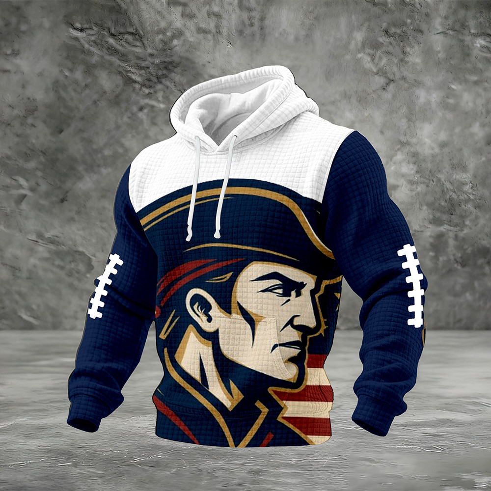 New England Patriots Merch Pat Patriots Hoodie Football Hooded Sweatshirt Cool Gift