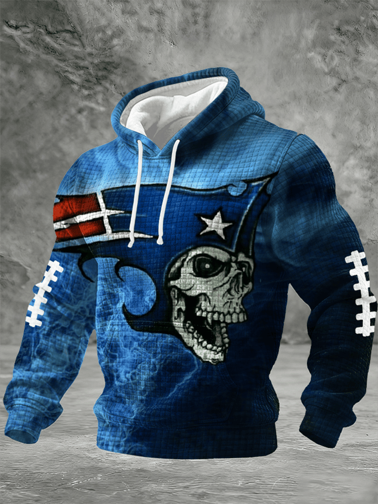 New England Patriots Skeleton Art Hoodie Football Hooded Sweatshirt Gift For Him