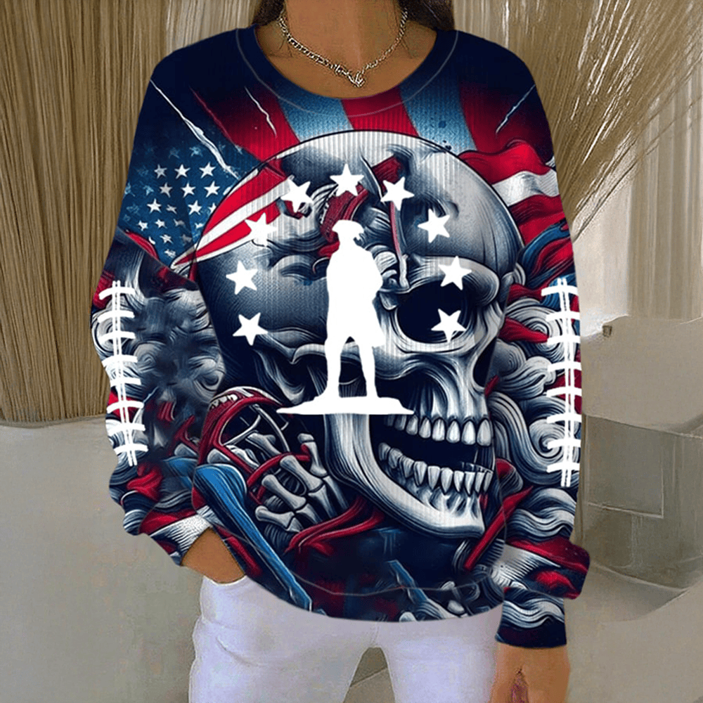 New England Patriots Sweatshirt Skeleton Art Football Apparel Pats Nation Gift Ideas