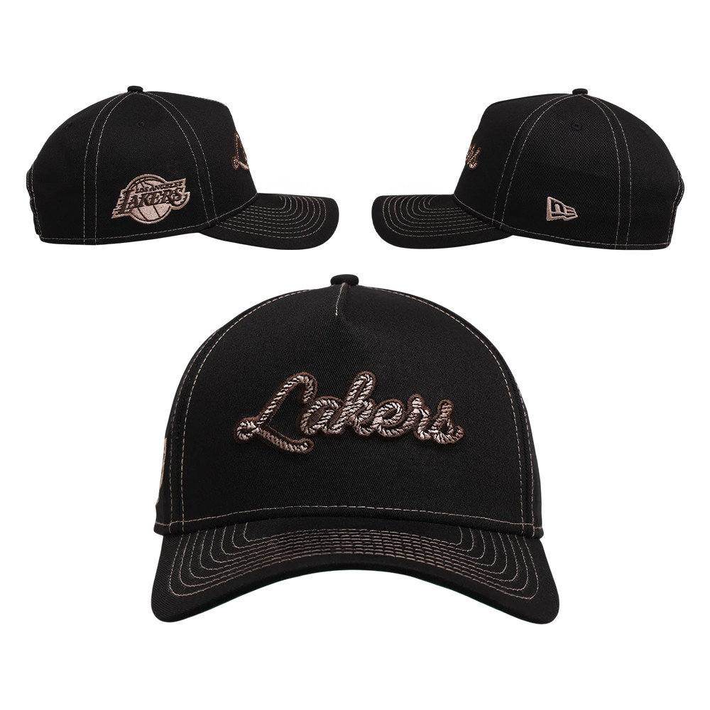 New Era Los Angeles Lakers Rope Script Hat Los Angeles Lakers Merch Gift For Basketball Fans