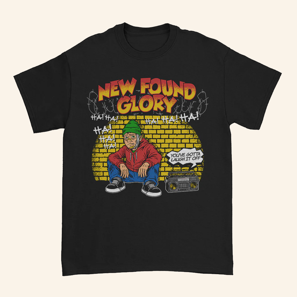 New Found Glory Stuff Merch Laugh It Off T-Shirt Black Christmas Ideas For Him