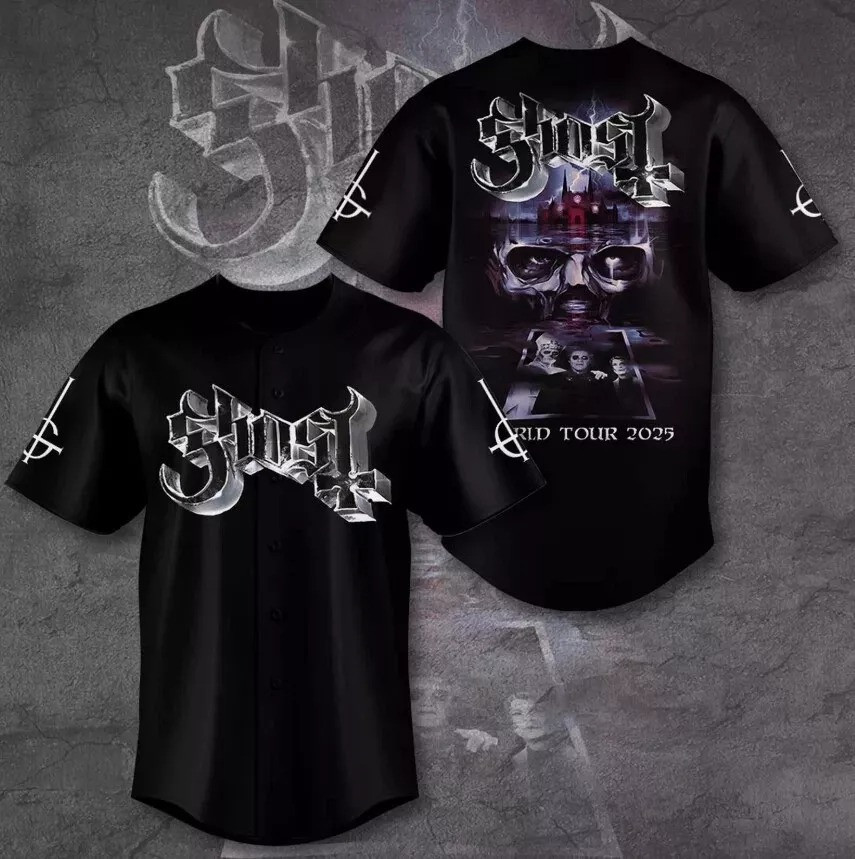 New Ghost Band Tour 2025 Baseball Jersey For Men Women Fans Gifts