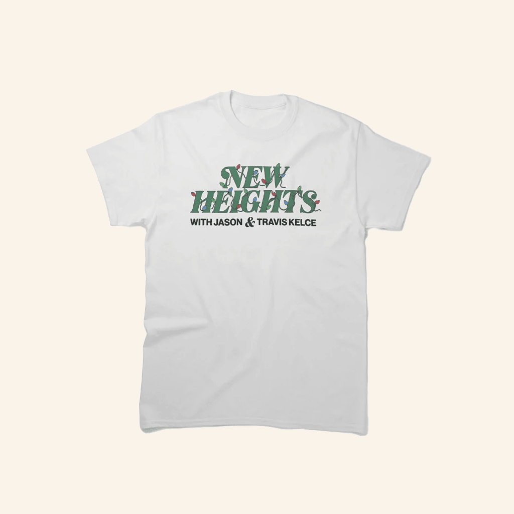 New Heights Merch Christmas White T-Shirt Gifts For Husband New Heights Merch Christmas White T-Shirt Gifts For Husband