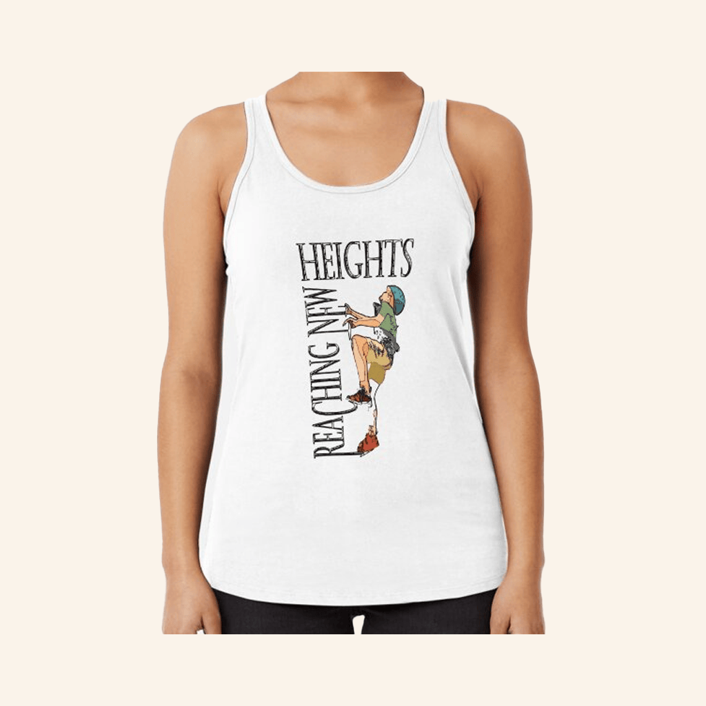 New Heights Merch Climbing New Heights Racerback Tank Top Gifts For Her New Heights Merch Climbing New Heights Racerback Tank Top Gifts For Her