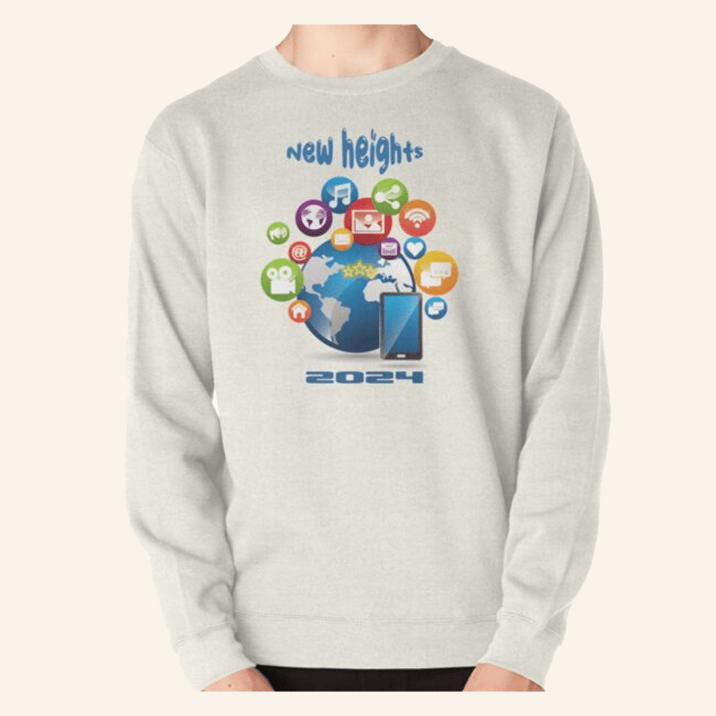 New Heights Merch New Heights Social Media 2024 Sweatshirt Gifts For Friends New Heights Merch New Heights Social Media 2024 Sweatshirt Gifts For Friends