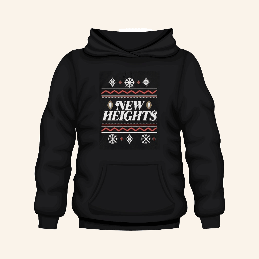 New Heights Merch New Heights Ugly Holiday Christmas Hoodie Gifts For Friends New Heights Merch New Heights Ugly Holiday Christmas Hoodie Gifts For Friends