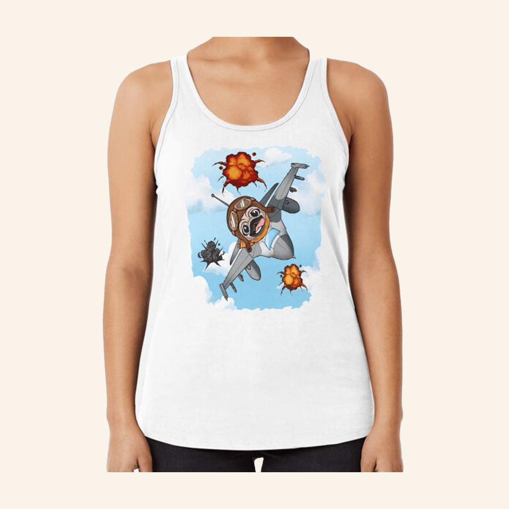 New Heights Merch Pilot Pug Taking Cuteness to New Heights Racerback Tank Top Wife Gifts New Heights Merch Pilot Pug Taking Cuteness to New Heights Racerback Tank Top Wife Gifts