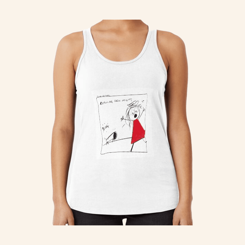 New Heights Merch Reaching New Heights Racerback Tank Top For Women's New Heights Merch Reaching New Heights Racerback Tank Top For Women's