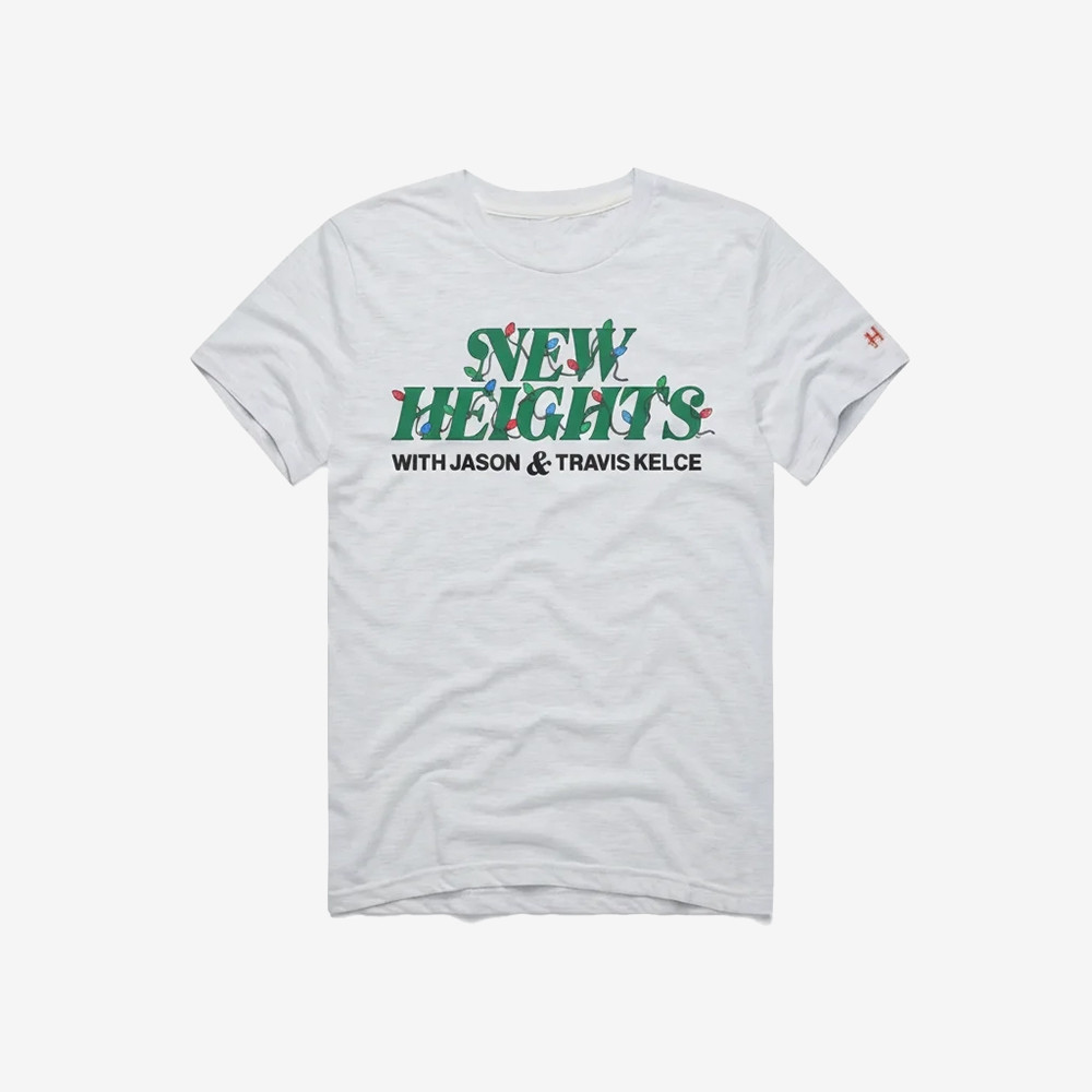 New Heights With Jason And Travis Kelce Holiday V-Neck Shirt New Heights Clothes Gift For Him