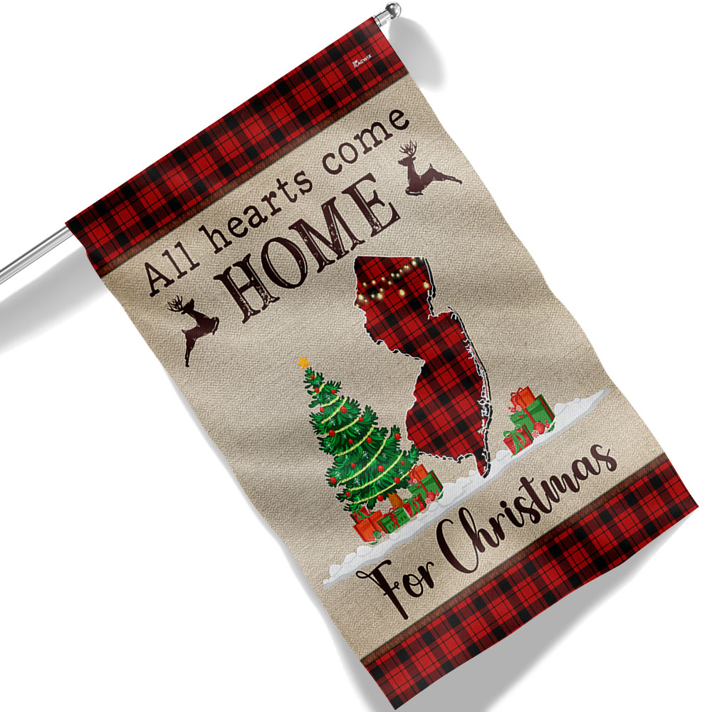 New Jersey Christmas Flag All Hearts Come Home For Christmas