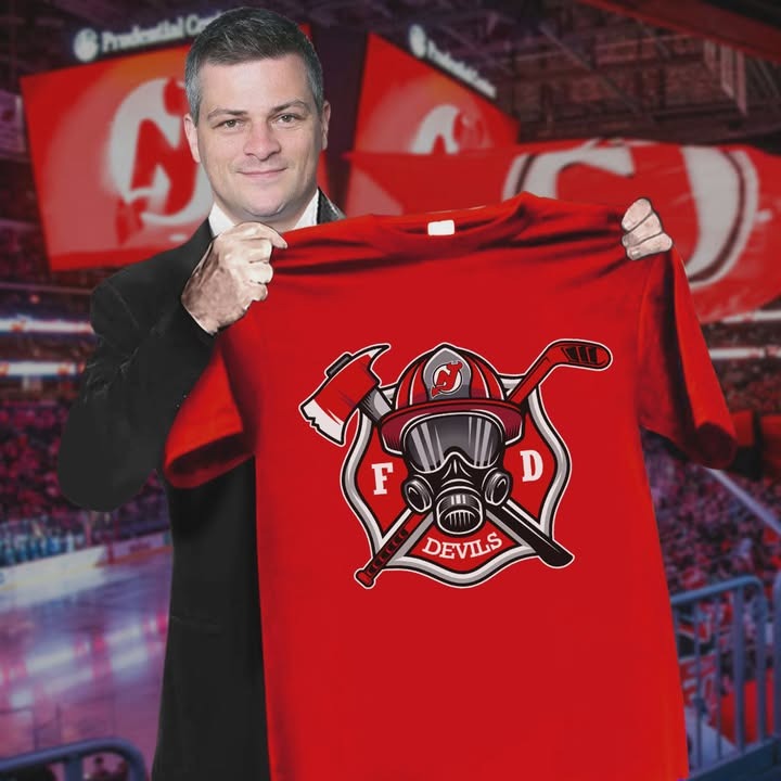 New Jersey Devils Firefighter T-Shirt Unique Gifts For Hockey Fans