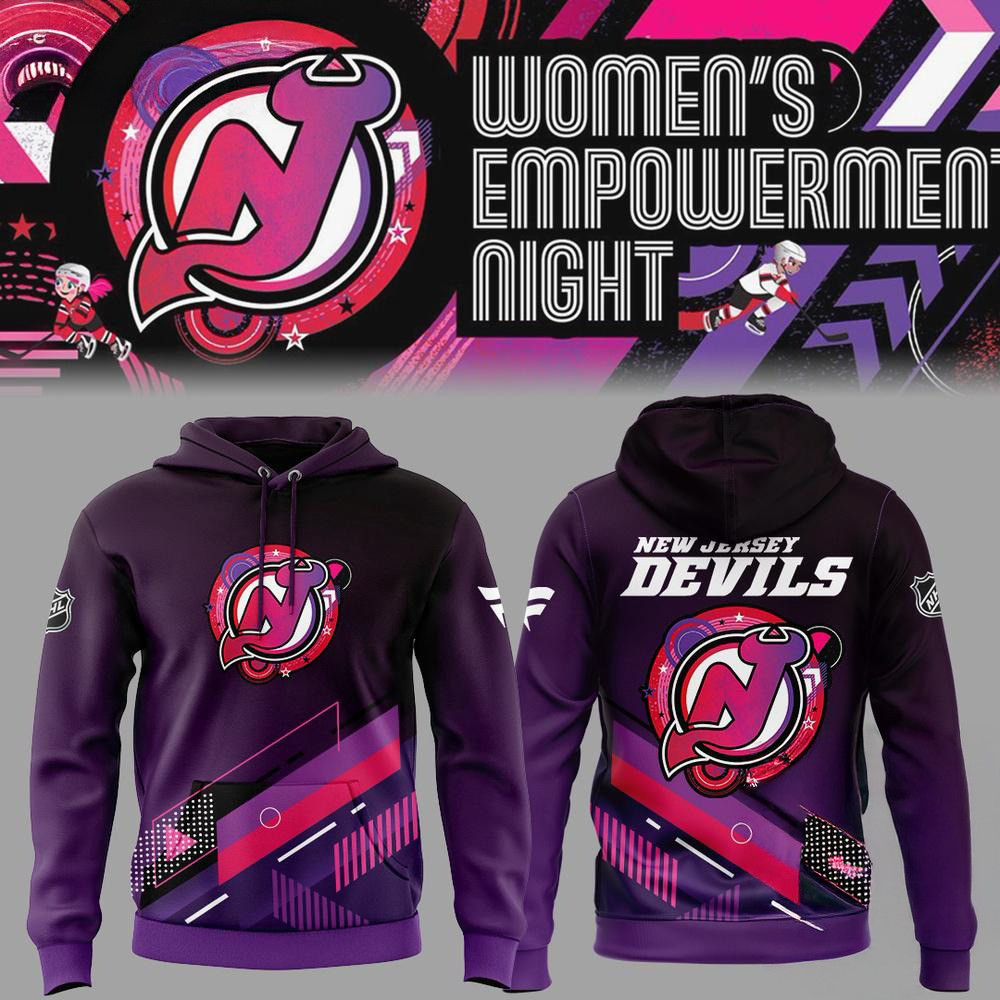 New Jersey Devils Women's Empowerment Night 3D Print Hoodie Gifts For Hockey Fan