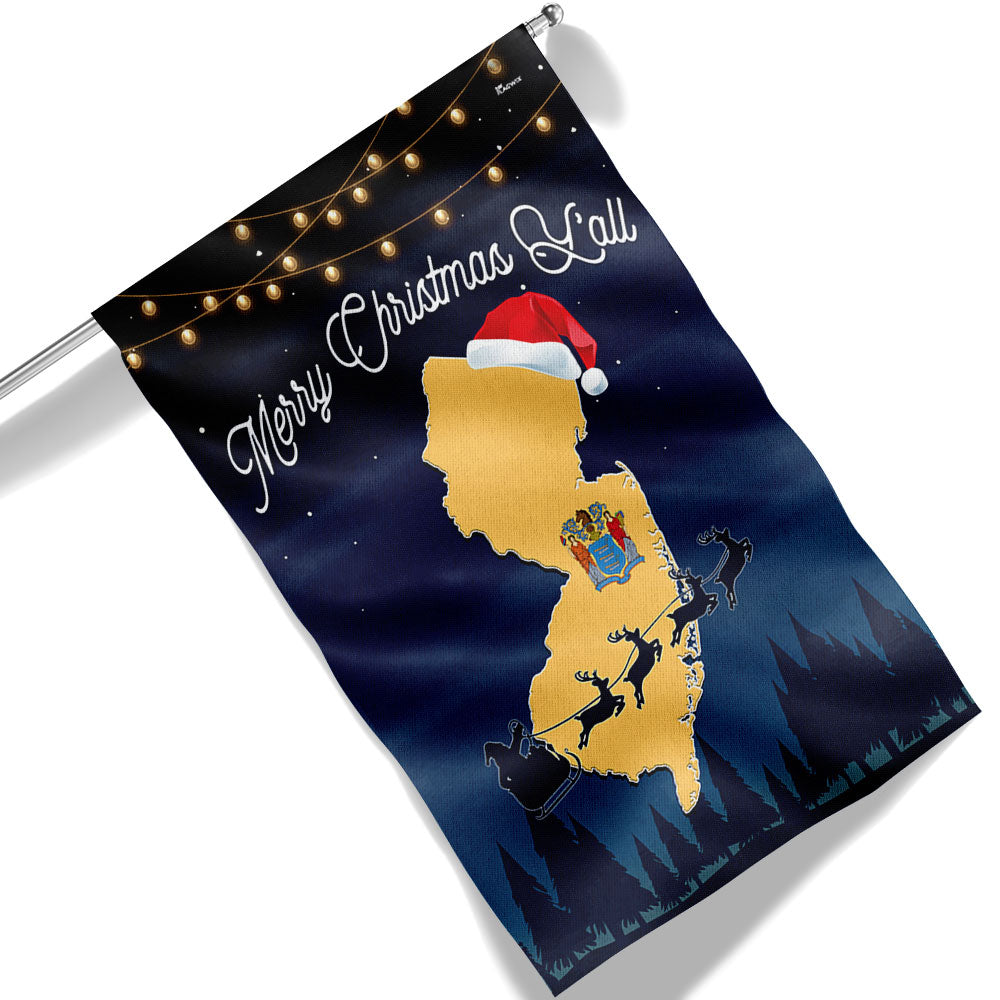 New Jersey Merry Christmas Y All Flag