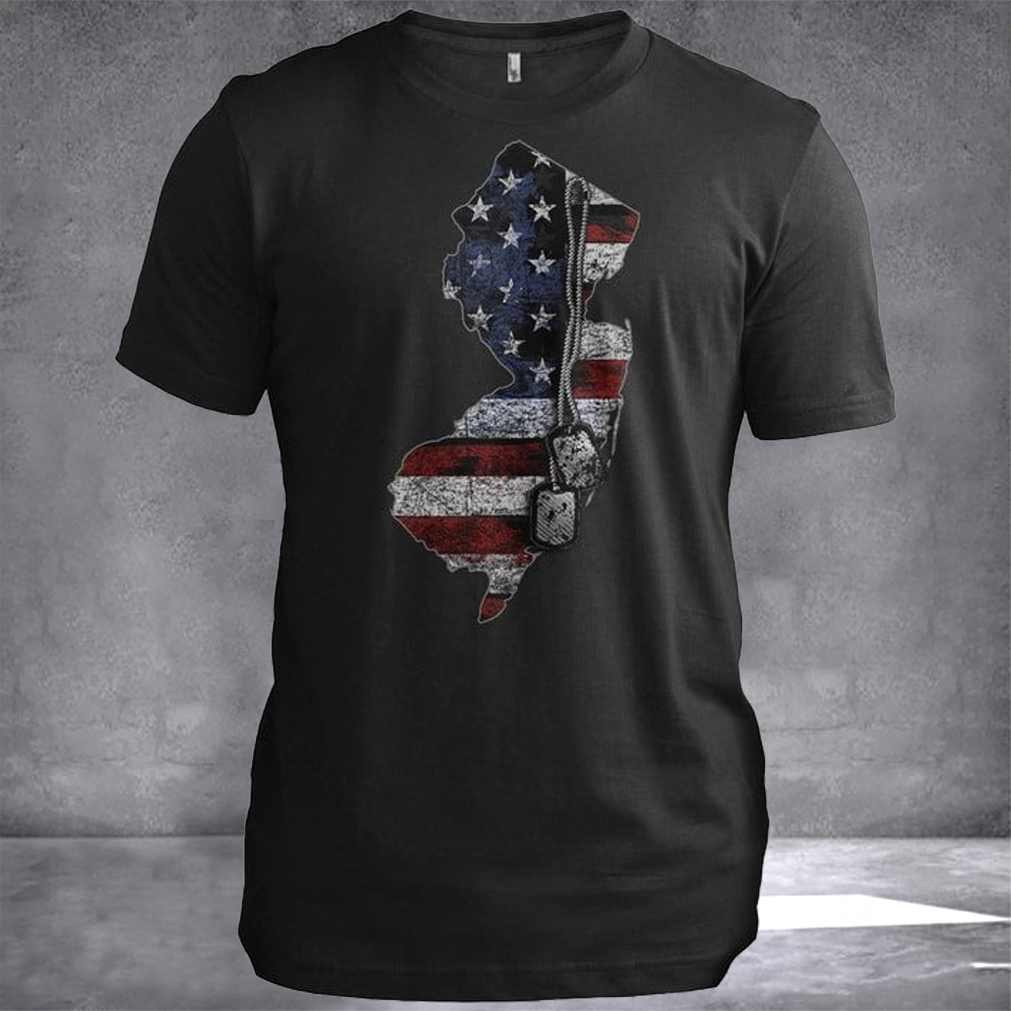 New Jersey Veteran Dog Tags New Jersey T-Shirt Patriotic Clothing Veterans Day Gift Ideas