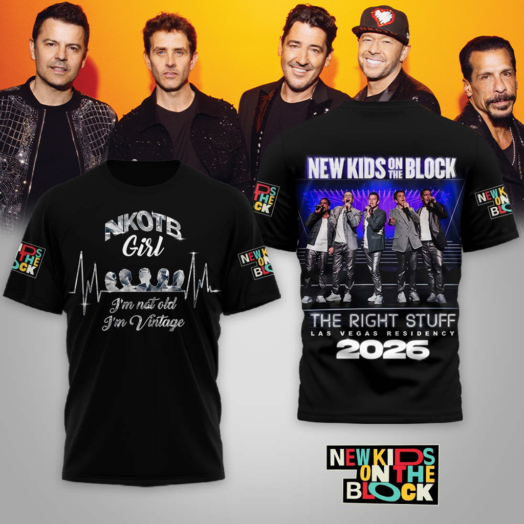 New Kids On The Block 2026 Las Vegas Residency Shirt The Right Stuff Tour T-Shirt Fan Gifts