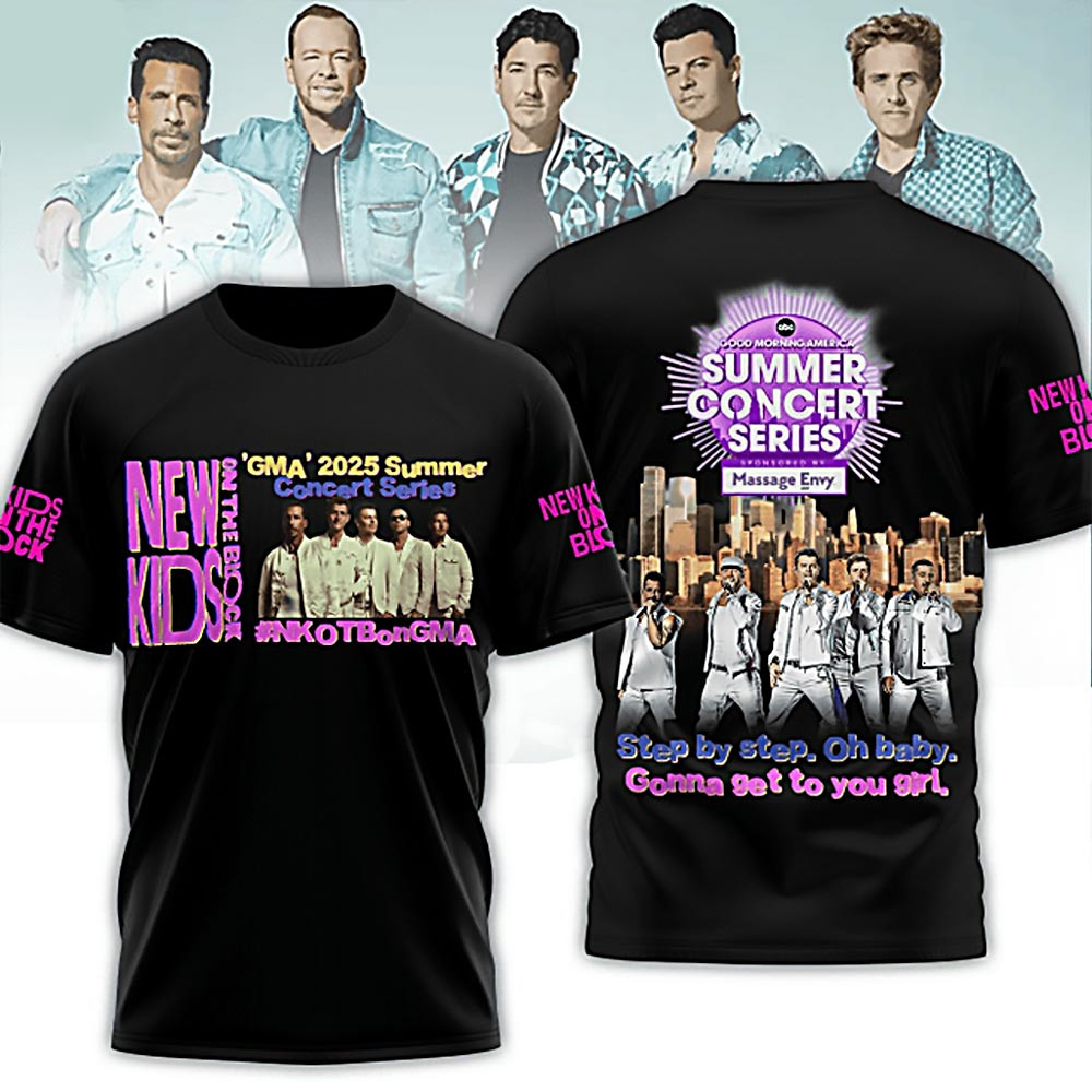 New Kids On The Block GMA 2025 Summer Concert Series 3D T-Shirt Music Gift Ideas For Guys