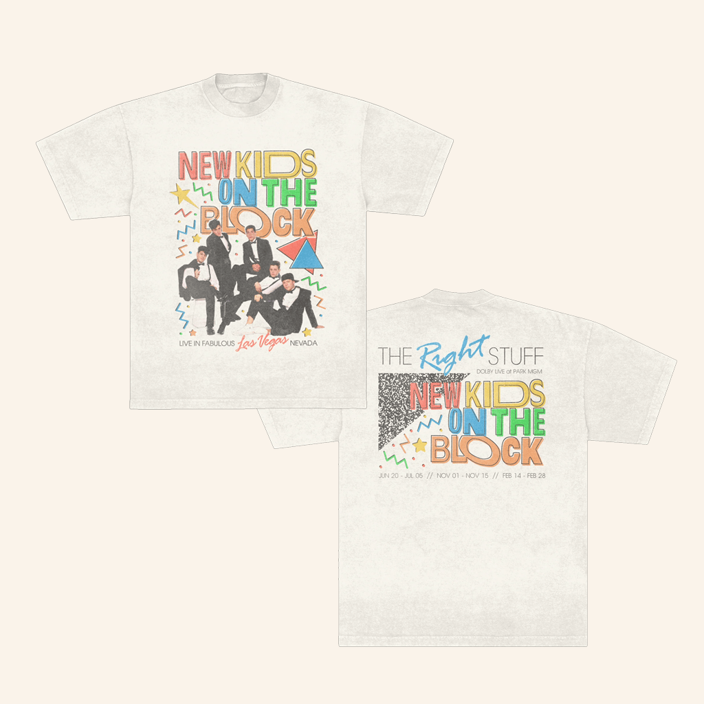 New Kids On The Block Merch The Right Stuff Las Vegas Vintage Photo T-Shirt Fans Gifts New Kids On The Block Merch The Right Stuff Las Vegas Vintage Photo T-Shirt Fans Gifts