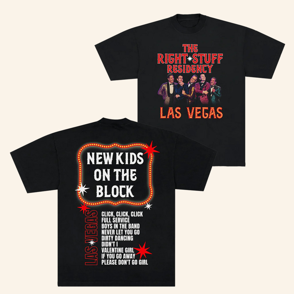 New Kids On The Block Merch The Right Stuff Residency T-Shirt Best Christmas Gifts For Boyfriend