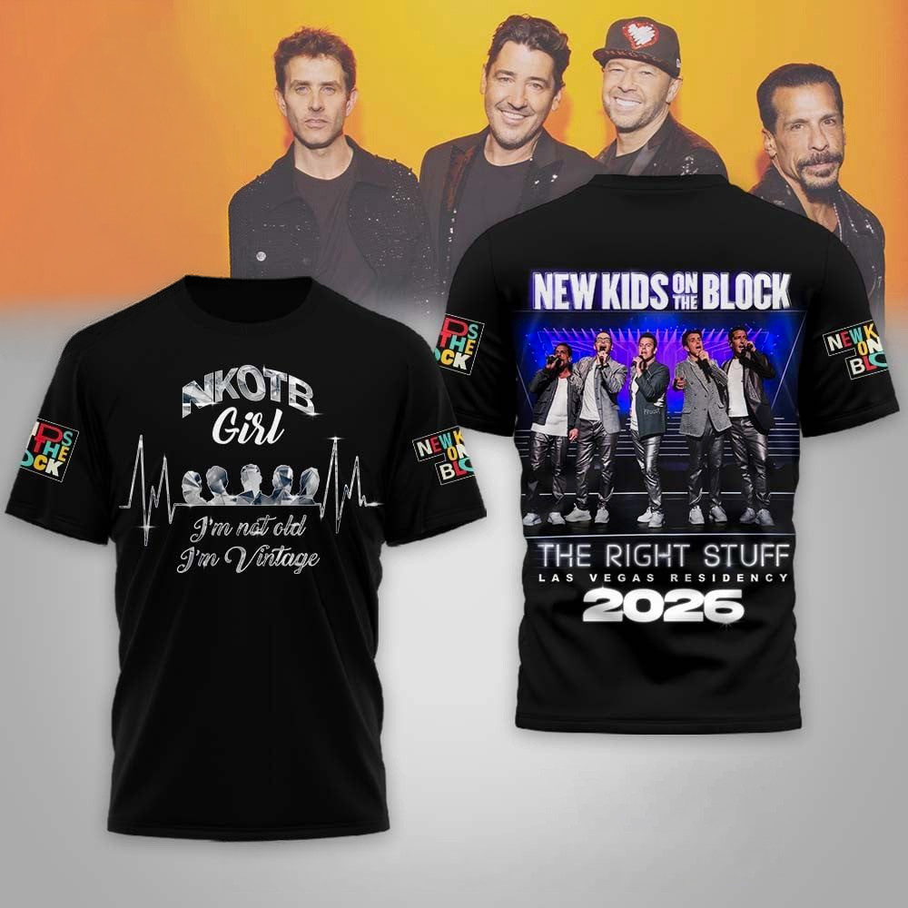 New Kids On The Block The Right Stuff Las Vegas Residency 2026 T-Shirt Fan Apparel