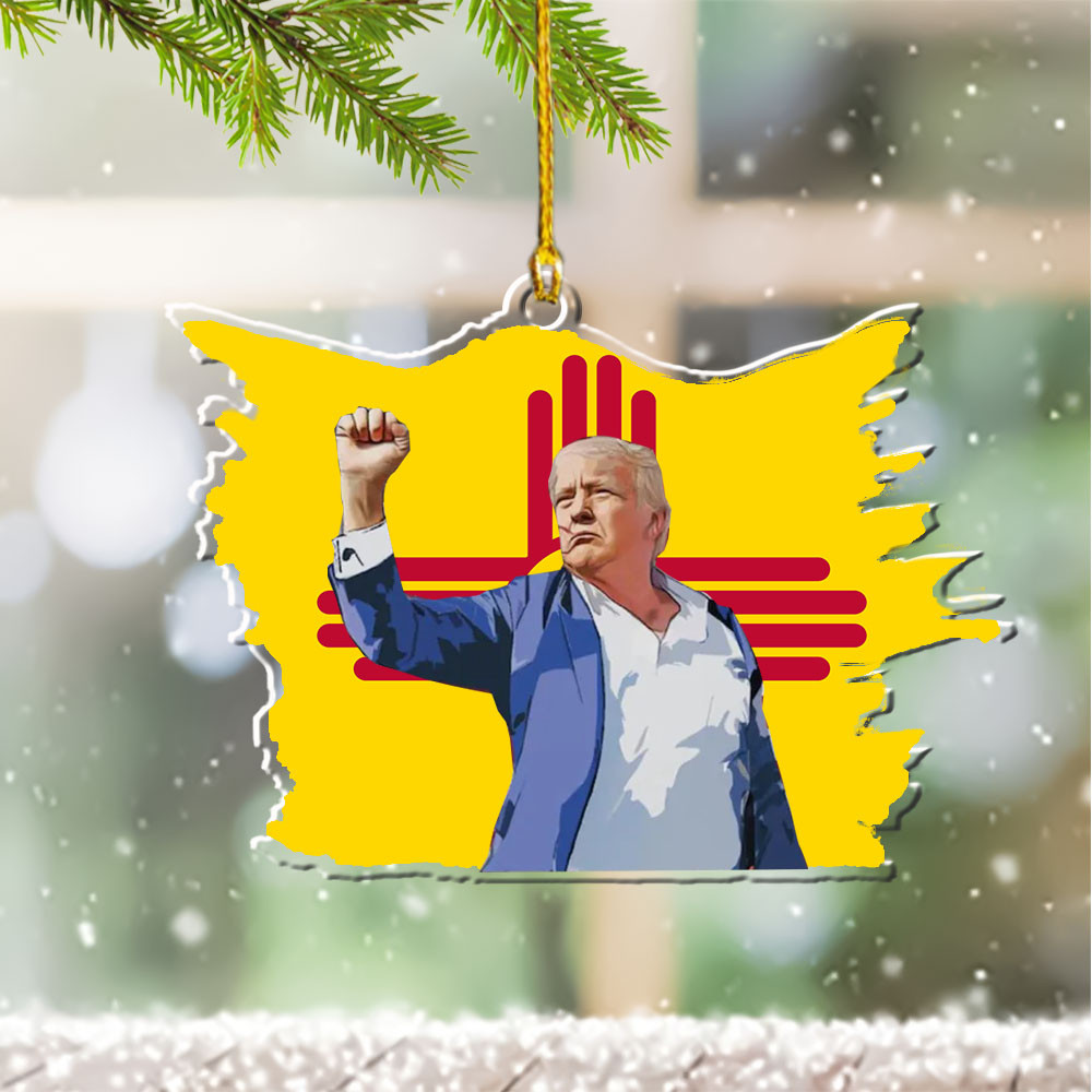 New Mexico for Trump 2024 Ornament Shape Pro-Trump Christmas Tree Decorations