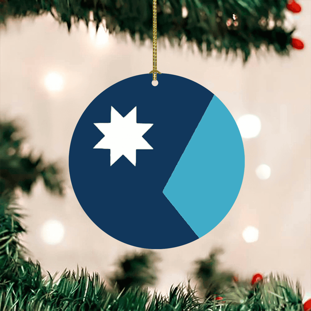 New Minnesota State Flag Ornament Patriotic Christmas Ornament New Minnesota Flag Merch New Minnesota State Flag Ornament Patriotic Christmas Ornament New Minnesota Flag Merch