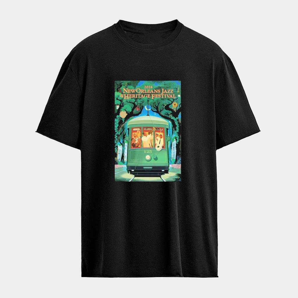 New Orleans Jazz And Heritage Festival 2026 125th Anniversary Of Louis Armstrong 125th Streetcar Shirt New Orleans Jazz And Heritage Festival 2026 125th Anniversary Of Louis Armstrong 125th Streetcar Shirt
