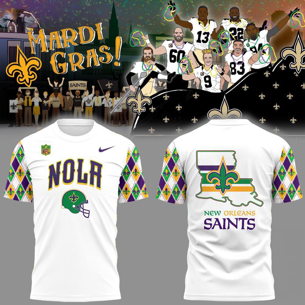 New Orleans Saints NFL 2025 Limited Mardi Gras 2025 Shirt Football Lovers Fan Gifts