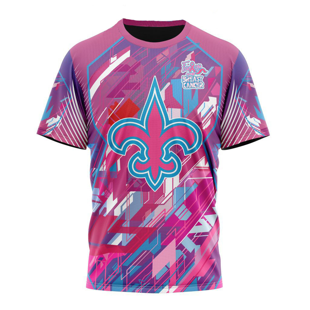 New Orleans Saints NFL Shirt I Pink I Can Fearless Against Breast Cancer T-Shirt