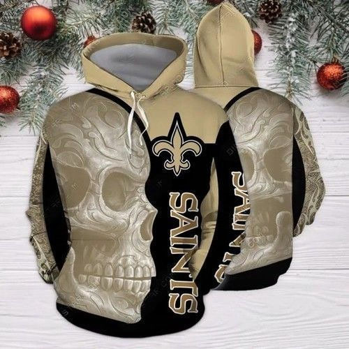 New Orleans Saints Sugar Skull Hoodie Gifts For Football Fans