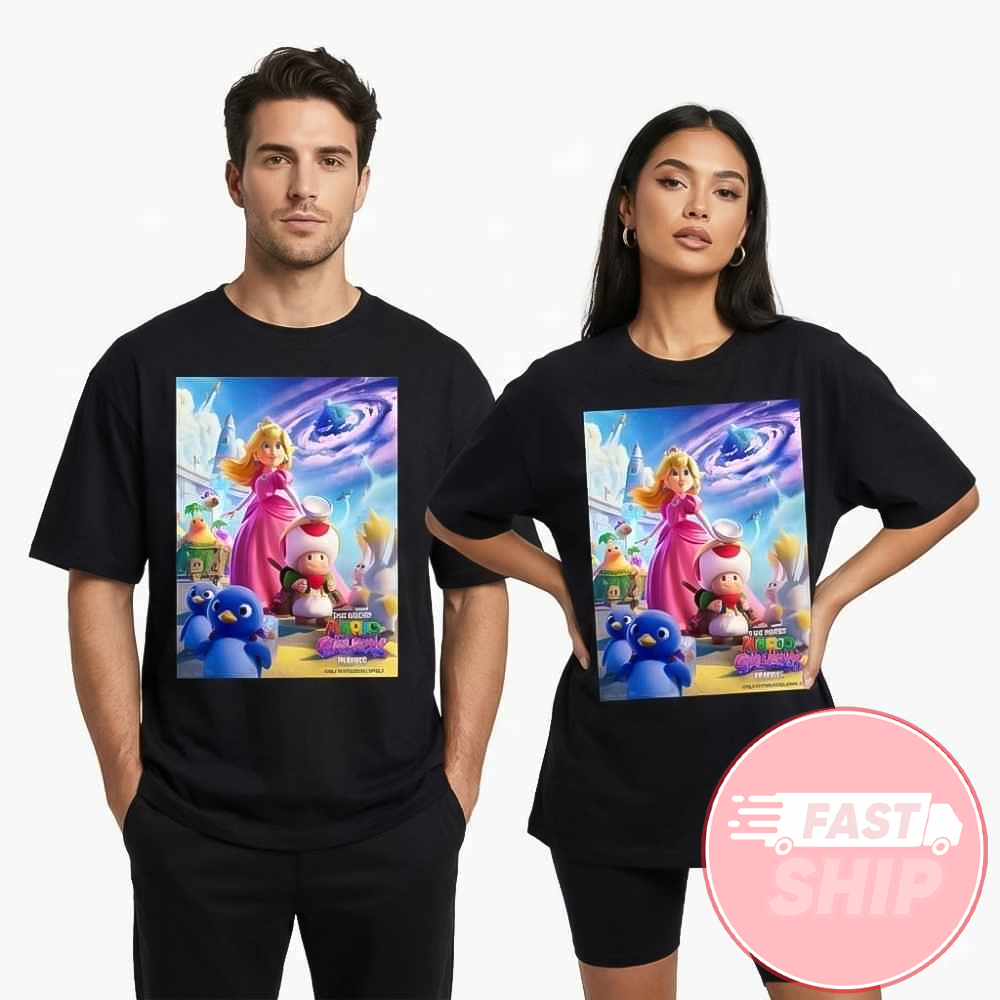 New Poster For Princess Peach And Toad In The Super Mario Galaxy Movie April 2026 T-Shirt