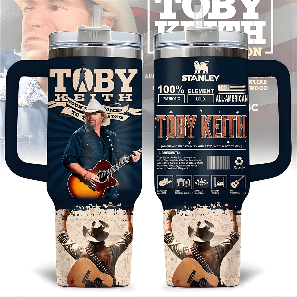 NEW Toby Keith Stanley Tumbler Best Gift For Music Lovers